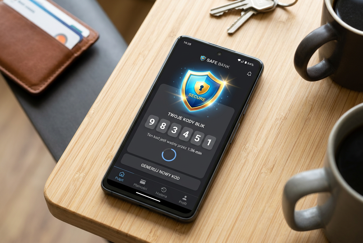 Bezpieczeństwo płatności BLIK w smartfonie z tarczą ochronną
